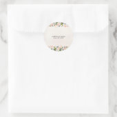Sticker Rond Aquarelle Mariage Fleur Sauvage sans joint (Sac)