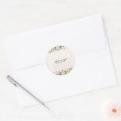 Sticker Rond Aquarelle Mariage Fleur Sauvage sans joint (Enveloppe)