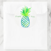 Sticker Rond Aquarelle Merci ananas (Sac)