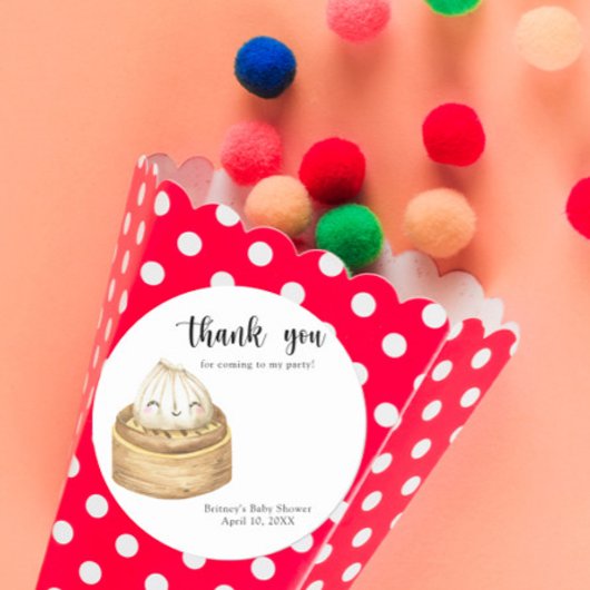 Sticker Rond Aquarelle - merci baby shower