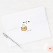 Sticker Rond Aquarelle - merci baby shower (Enveloppe)