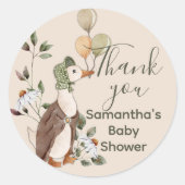 Sticker Rond Aquarelle Mère Oie Daisy Fleurs Merci (Devant)