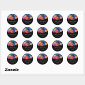 Sticker Rond Aquarelle mexicaine Fleur Mariage noir (Feuille)