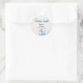 Sticker Rond Aquarelle mignonne Bébé Dinosaure 1er anniversaire (Sac)