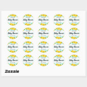 Sticker Rond Aquarelle moderne Baby shower citronnier (Feuille)