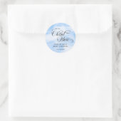 Sticker Rond Aquarelle moderne Blue Cloud Neuf Baby shower (Sac)