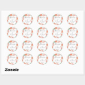 Sticker Rond Aquarelle moderne Fleur sauvage tendance Floral (Feuille)