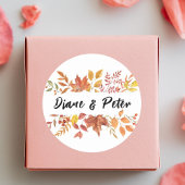 Sticker Rond Aquarelle moderne Floral Custom Wedding