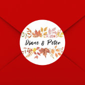 Sticker Rond Aquarelle moderne Floral Custom Wedding