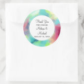 Sticker Rond Aquarelle moderne Green & Red Space Nebula (Sac)