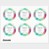 Sticker Rond Aquarelle moderne Green & Red Space Nebula (Feuille)