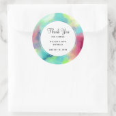 Sticker Rond Aquarelle moderne Green & Red Space Nebula (Sac)