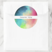 Sticker Rond Aquarelle moderne Green & Red Space Nebula (Sac)