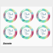 Sticker Rond Aquarelle moderne Green & Red Space Nebula (Feuille)