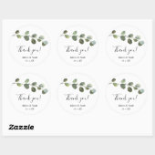 Sticker Rond Aquarelle moderne simple de verdure d'eucalyptus (Feuille)