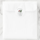 Sticker Rond Aquarelle Monstera Feuille de verdure Mariage Boda (Sac)