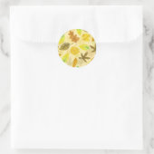 Sticker Rond Aquarelle motif d'automne 2 (Sac)
