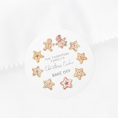 Sticker Rond Aquarelle Noël Cookie Bake Off Favoriser