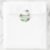 Sticker Rond Aquarelle Ombre à la menthe rose de Bourgogne (Sac)