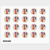 Sticker Rond Aquarelle P (Feuille)