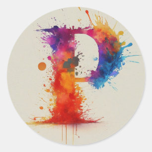 Sticker Rond Aquarelle P