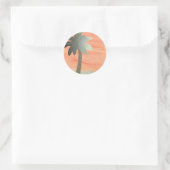 Sticker Rond Aquarelle Palm Tree (Sac)