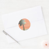 Sticker Rond Aquarelle Palm Tree (Enveloppe)