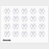 Sticker Rond Aquarelle Papillon - Baisers à papillon (Feuille)