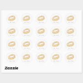 Sticker Rond Aquarelle Paris-Brest (Feuille)