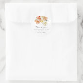 Sticker Rond Aquarelle Pastel clair Merci de printemps Floral (Sac)