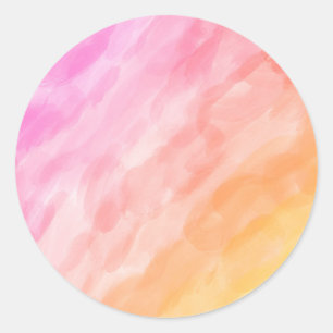 Sticker Rond Aquarelle peinte en pastel