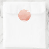 Sticker Rond Aquarelle Peinture Coral rose Ombre Art Moderne (Sac)
