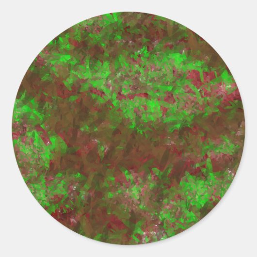 Sticker Rond aquarelle peinture magnifique jardin fleuri (Devant)