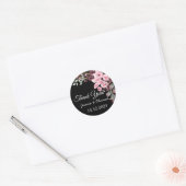 Sticker Rond Aquarelle Peony Fleurs Merci Mariage Faveur (Enveloppe)