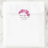 Sticker Rond Aquarelle Peony Fleurs Merci Mariage Faveur (Sac)