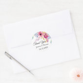 Sticker Rond Aquarelle Peony Fleurs Merci Mariage Faveur (Enveloppe)