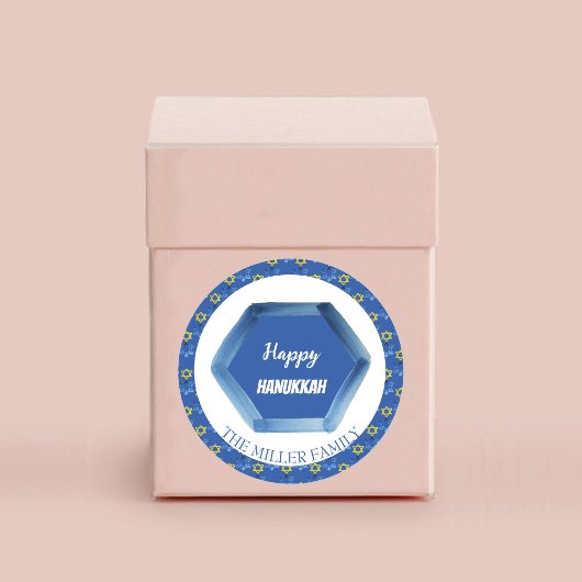 Sticker Rond Aquarelle personnalisée David Stars