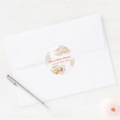 Sticker Rond Aquarelle Petit Baby shower de champignon (Enveloppe)