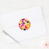 Sticker Rond Aquarelle pois cercles mignons (Enveloppe)