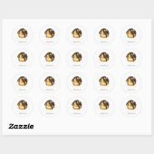 Sticker Rond Aquarelle profiterole (Feuille)