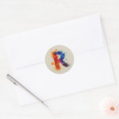 Sticker Rond Aquarelle R (Enveloppe)