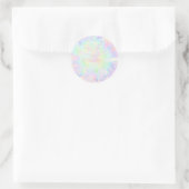 Sticker Rond Aquarelle Rainbow Pastel Flower (Sac)