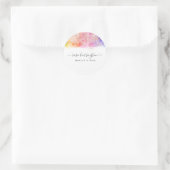 Sticker Rond Aquarelle Rainbow Rose Gold Parties scintillant Gi (Sac)