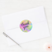 Sticker Rond Aquarelle Rainbow Splash Merci Favoriser les étiqu (Enveloppe)