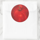 Sticker Rond Aquarelle 'Red Delicious' (Sac)