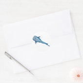 Sticker Rond Aquarelle requin (Enveloppe)
