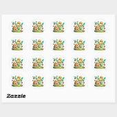 Sticker Rond Aquarelle Ressort bébé Fée (Feuille)