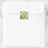 Sticker Rond Aquarelle Ressort bébé Fée (Sac)