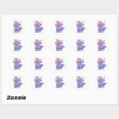 Sticker Rond Aquarelle Retrait Retrait Grand (Feuille)