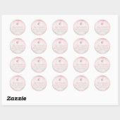 Sticker Rond Aquarelle rose Bat mitzvah PixDezines (Feuille)